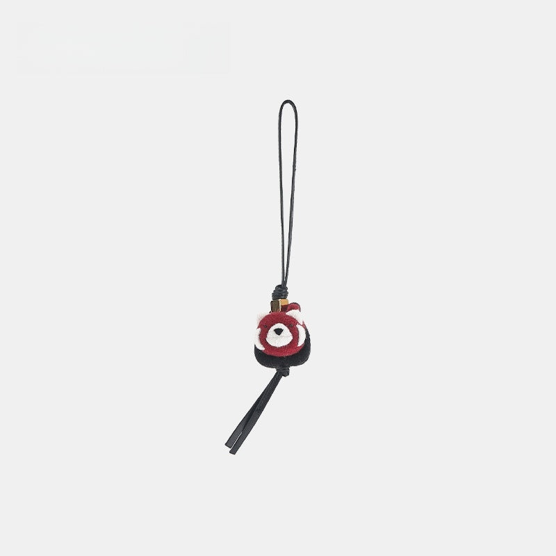 Red Panda Wool Felt Fluffy Bag Charm
