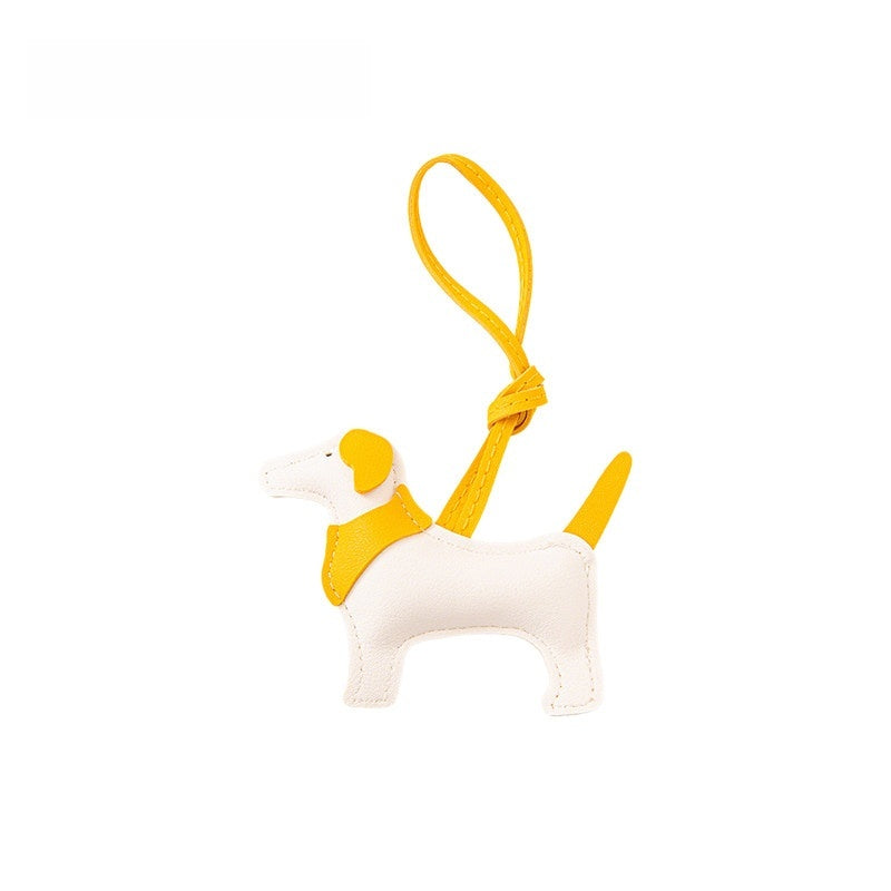 Lucky Chinese Rural Dog Leather Bag Charm