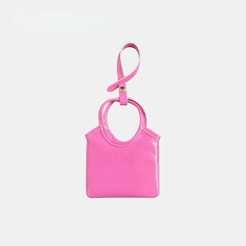 Mini Bucket Bag Leather Bag Charm