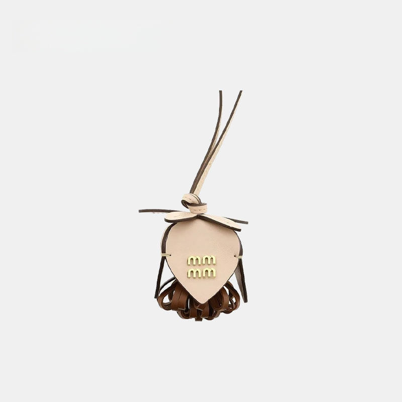 Flower Leather Bag Charm