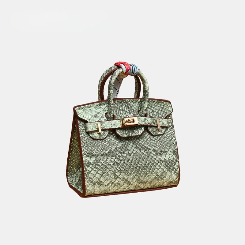 Mini Bag Crocodile Leather Bag Charm