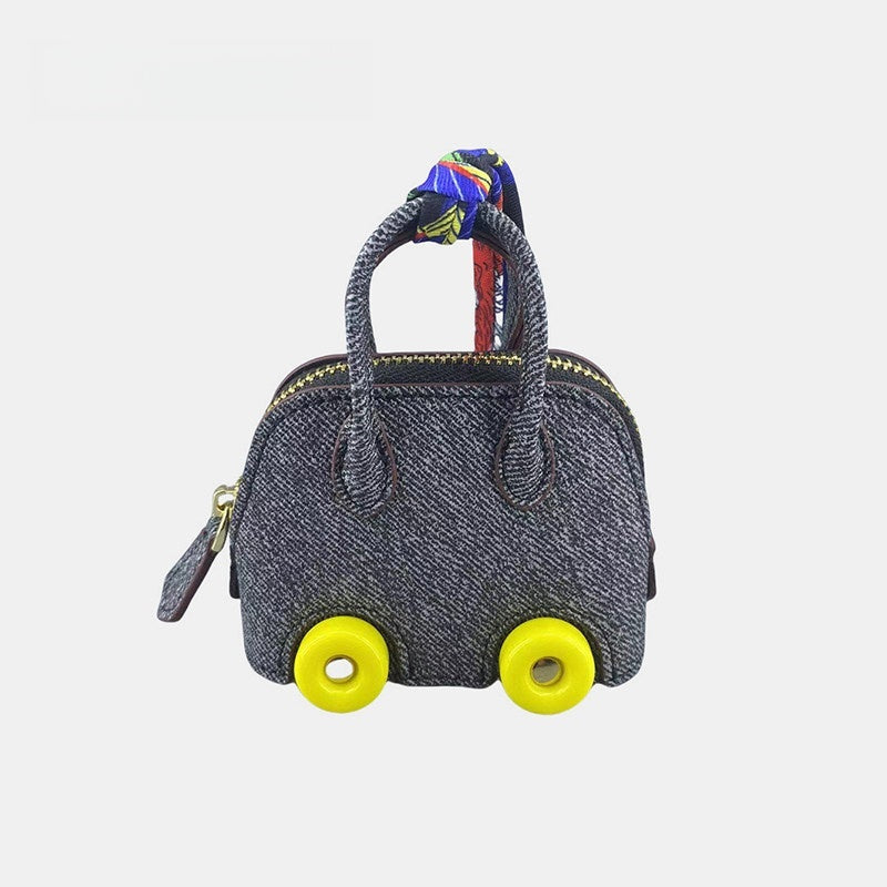 Wheel Shell Bag Leather Bag Charm