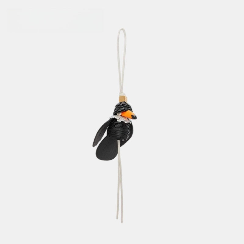 Toucan Leather Bag Charm