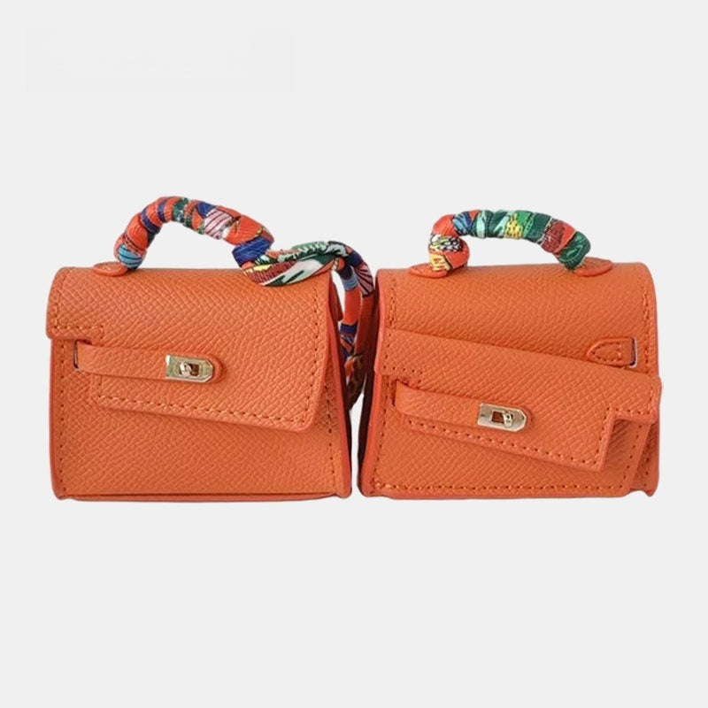 Elongated Mini Bag Leather Bag Charm