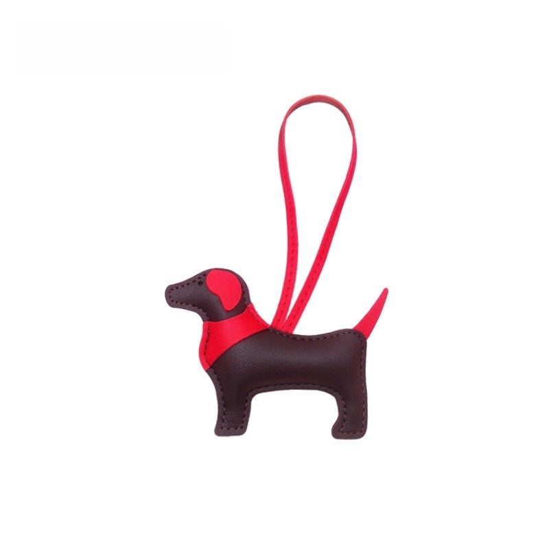 Lucky Chinese Rural Dog Leather Bag Charm