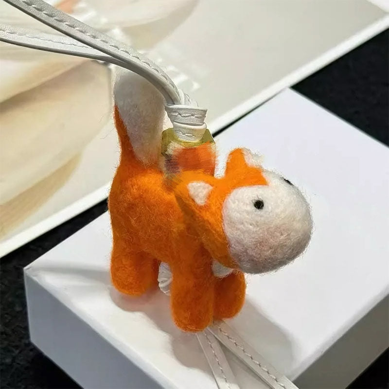 Fox Wool Felt Fluffy Bag Charm