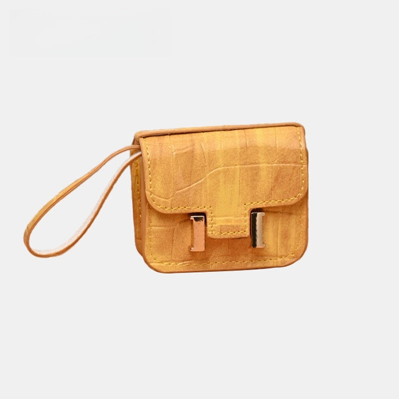 Mini Crocodile Grain Flap Bag Leather Bag Charm