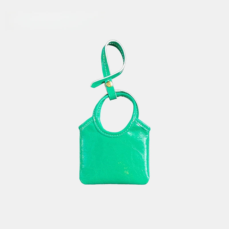 Mini Bucket Bag Leather Bag Charm
