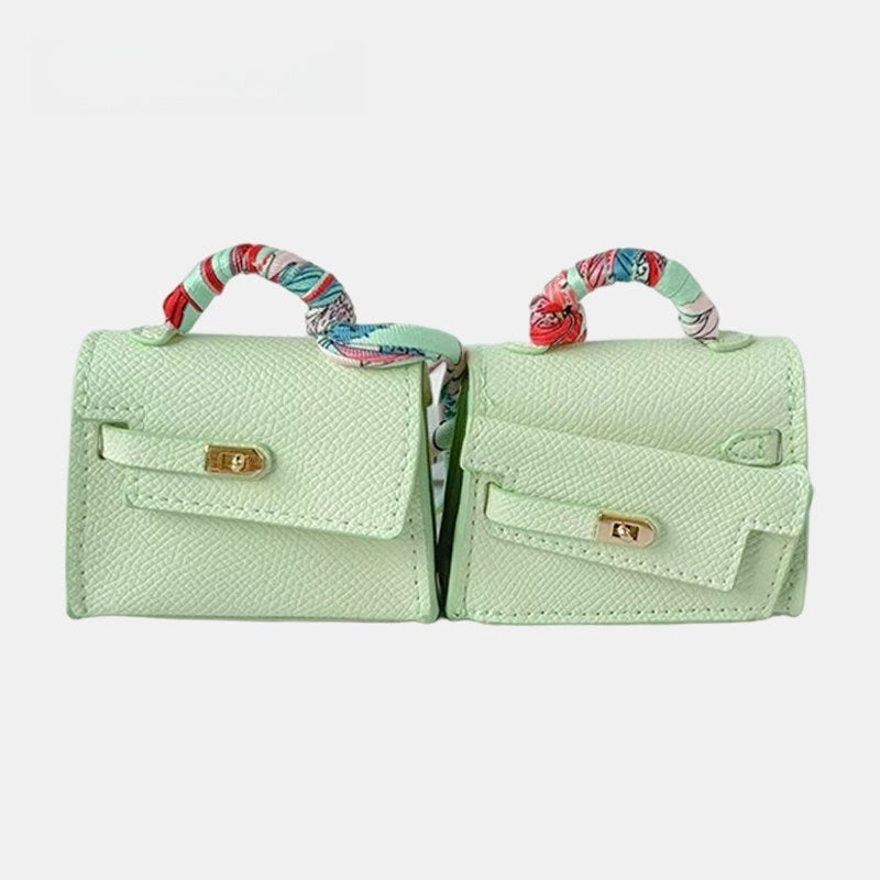 Elongated Mini Bag Leather Bag Charm