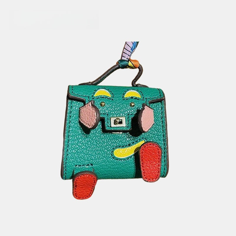 Baby-faced Mini Bag Leather Bag Charm
