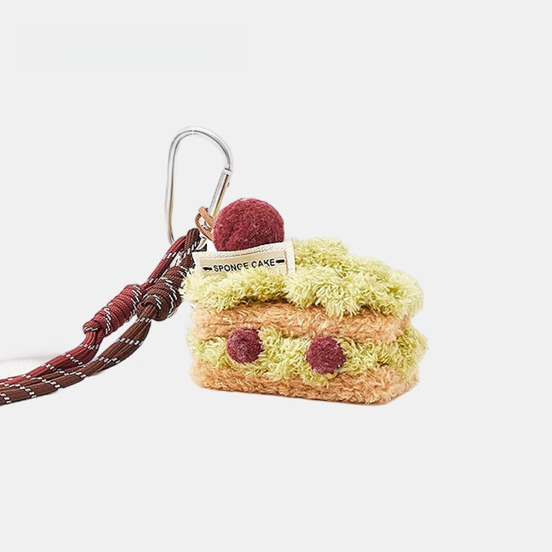 3D Plush Cake Fluffy Bag Charm