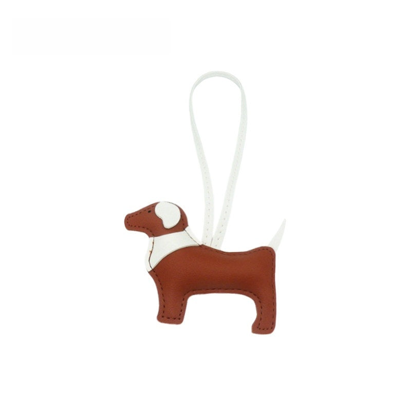 Lucky Chinese Rural Dog Leather Bag Charm