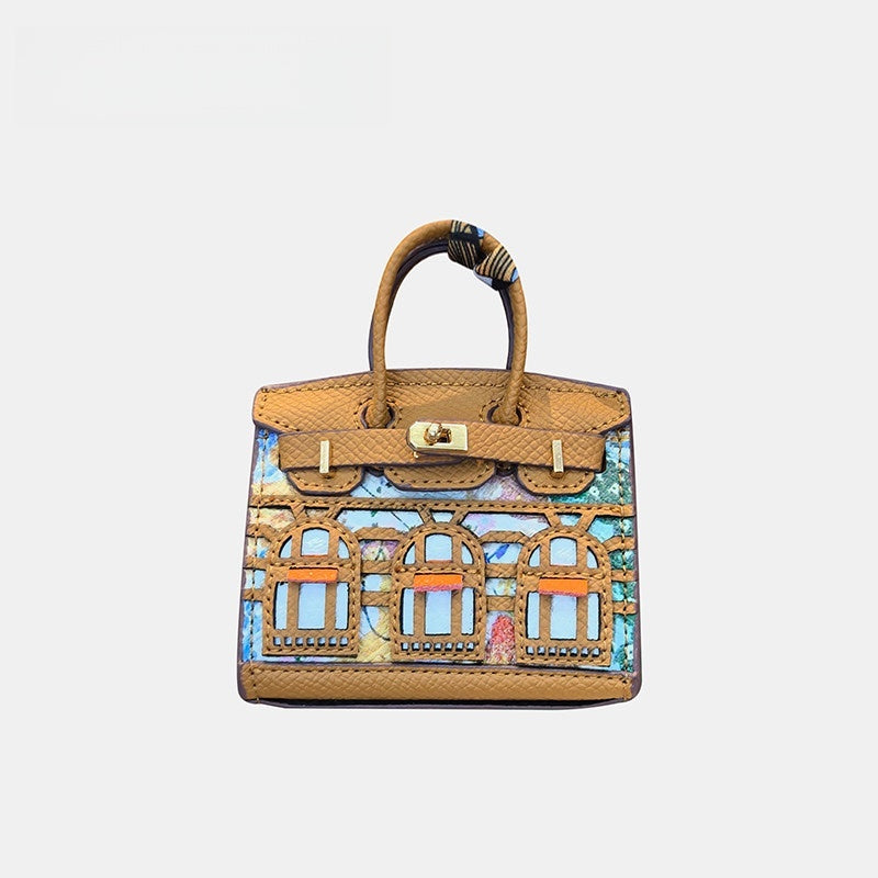 Mini House-shaped Bag Leather Bag Charm