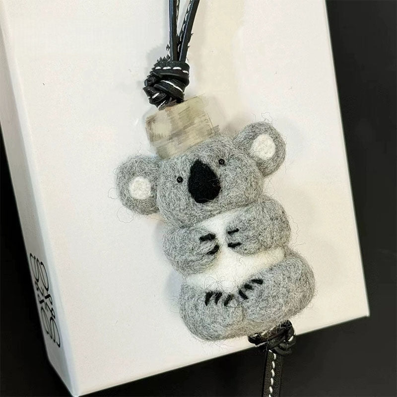 Koala Wool Felt Fluffy Bag Charm