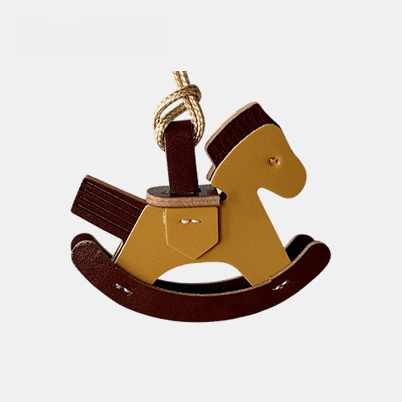 Rocking Horse Leather Bag Charm
