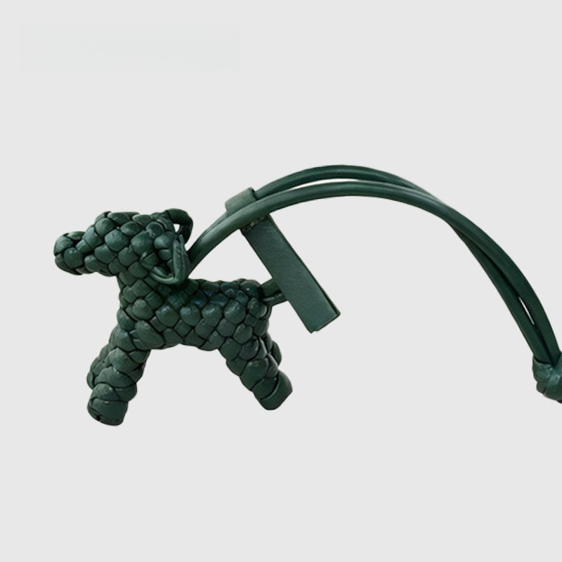 Multicolor Puppy Leather Bag Charm