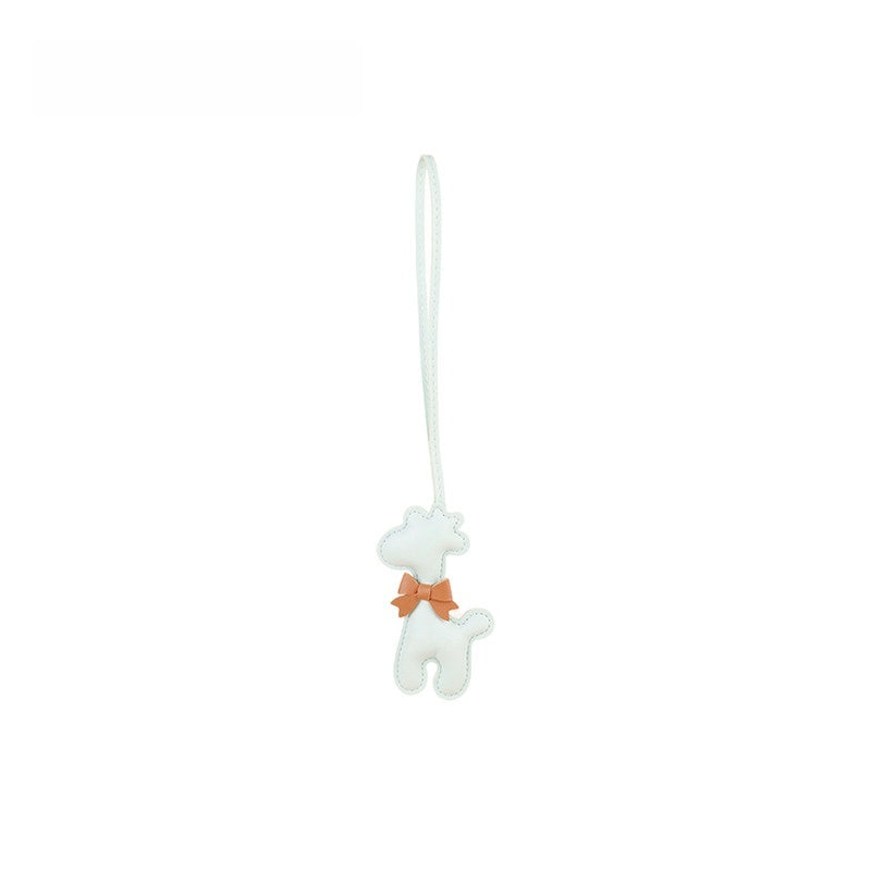 Giraffe Leather Bag Charm