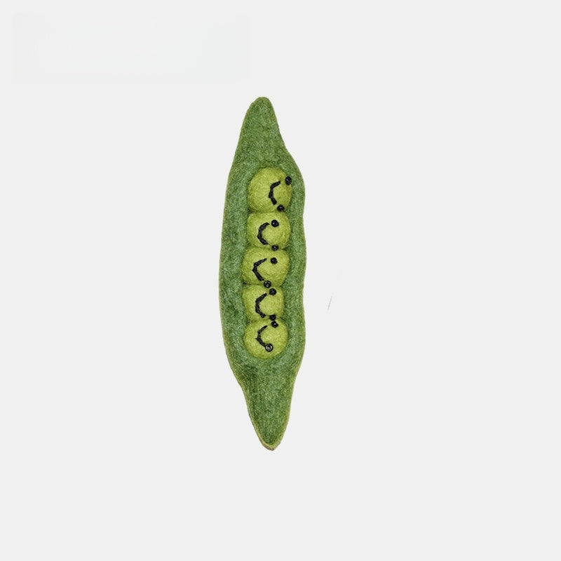 Pea Wool Felt Fluffy Bag Charm