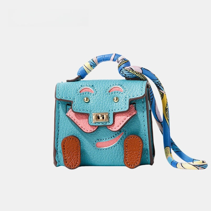Baby-faced Mini Bag Leather Bag Charm
