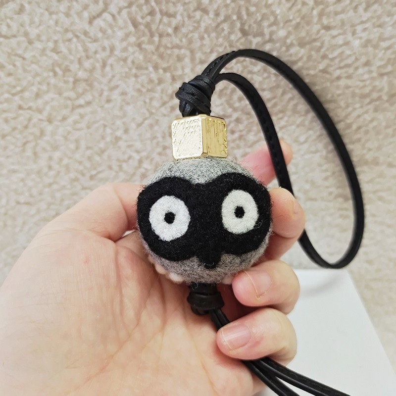 Owl Wool Felt Fluffy Bag Charm