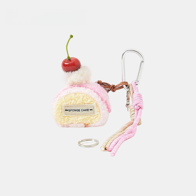 3D Plush Cake Fluffy Bag Charm