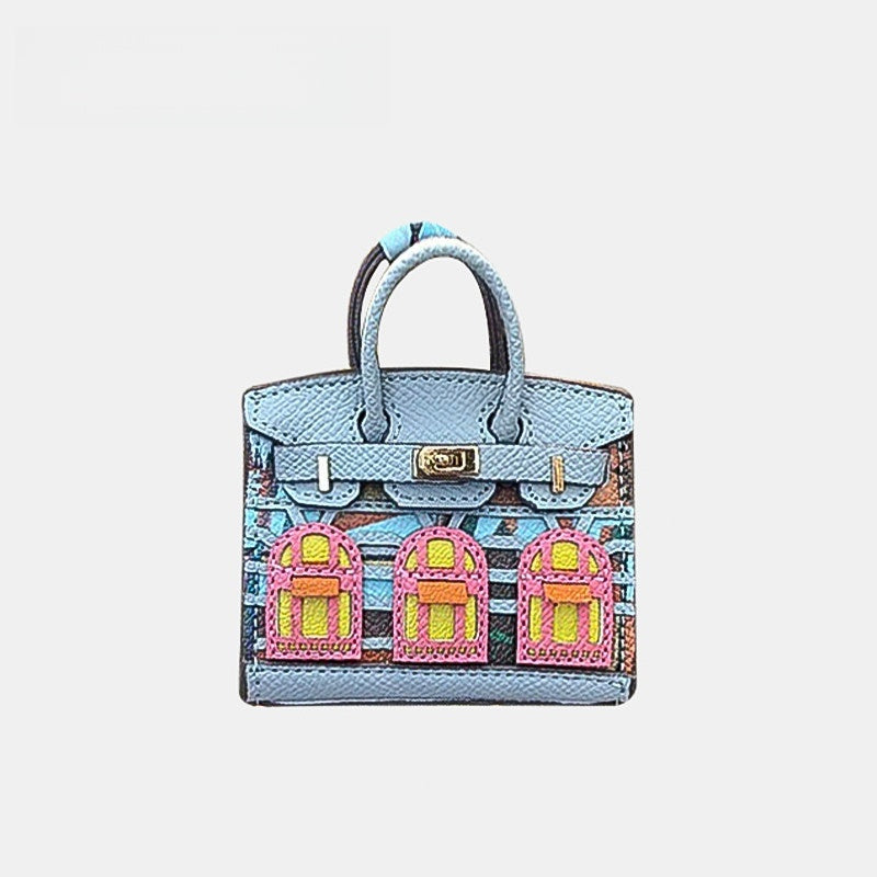 Mini House-shaped Bag Leather Bag Charm