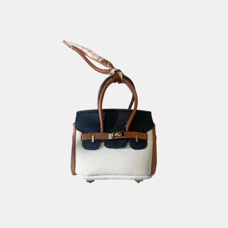 Mini House Bag Leather Bag Charm