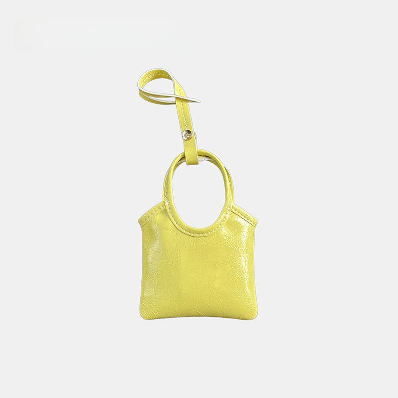 Mini Bucket Bag Leather Bag Charm
