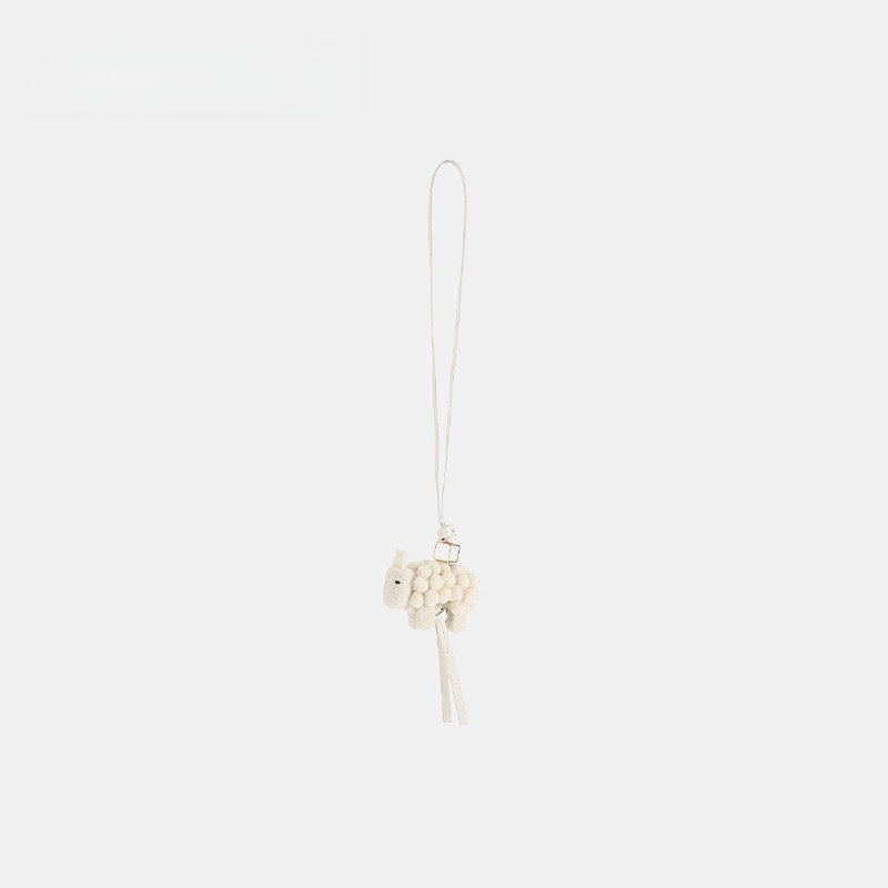 Sheep Wool Felt Fluffy Bag Charm