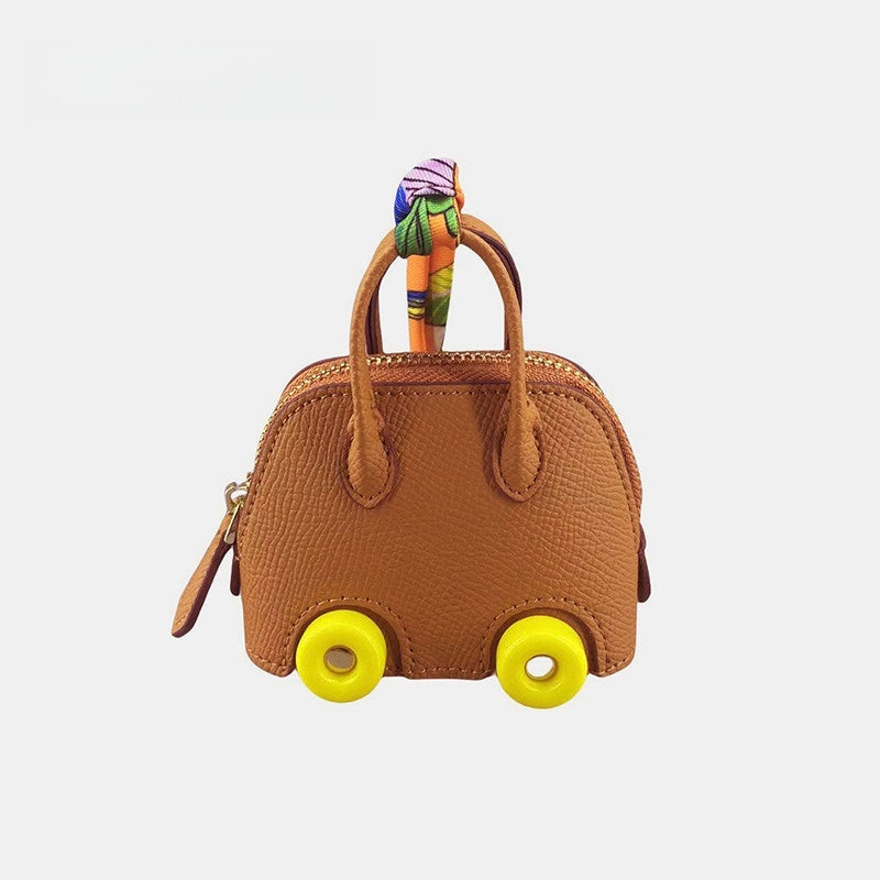 Wheel Shell Bag Leather Bag Charm