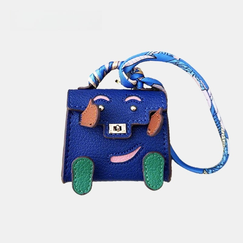 Baby-faced Mini Bag Leather Bag Charm