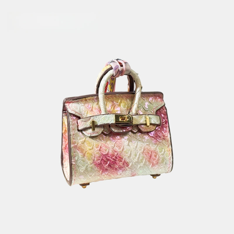 Mini Bag Crocodile Leather Bag Charm