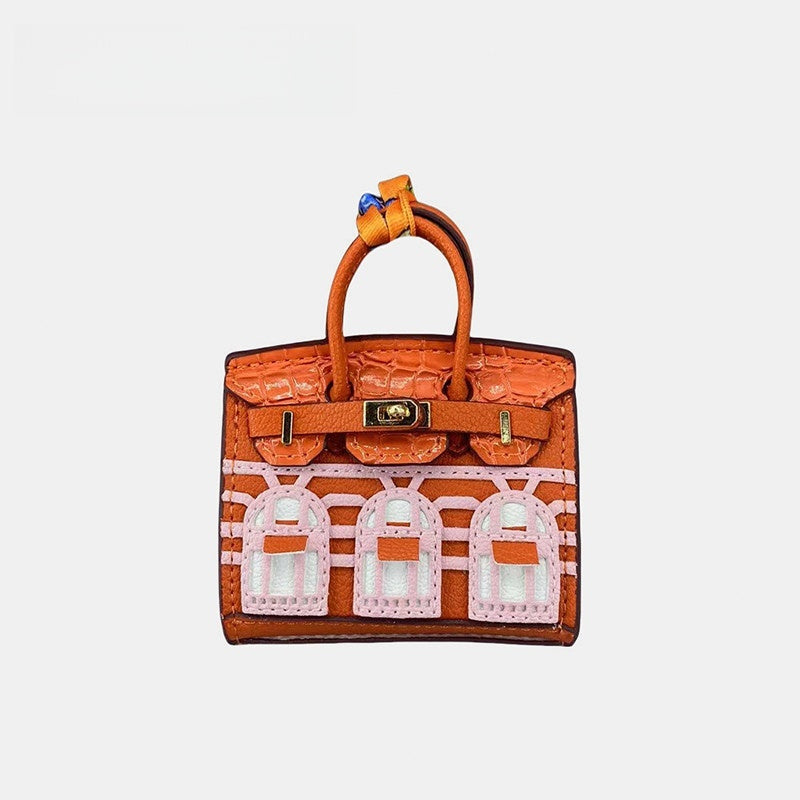 Mini House-shaped Bag Leather Bag Charm