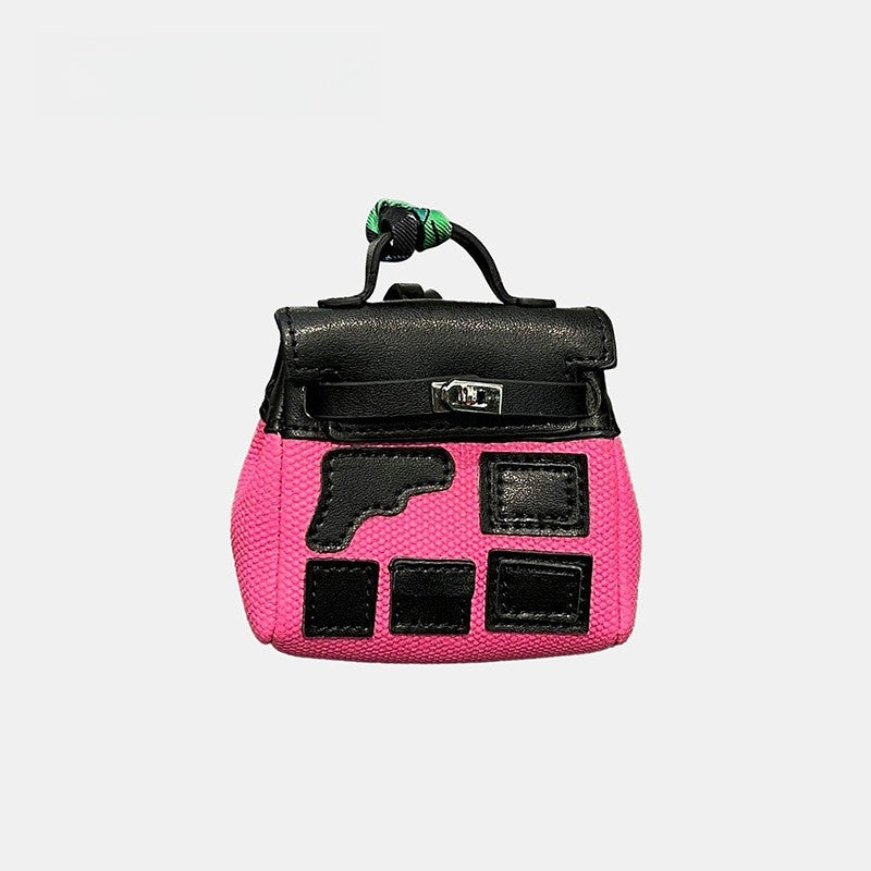Parody Top Handle Bag Leather Bag Charm