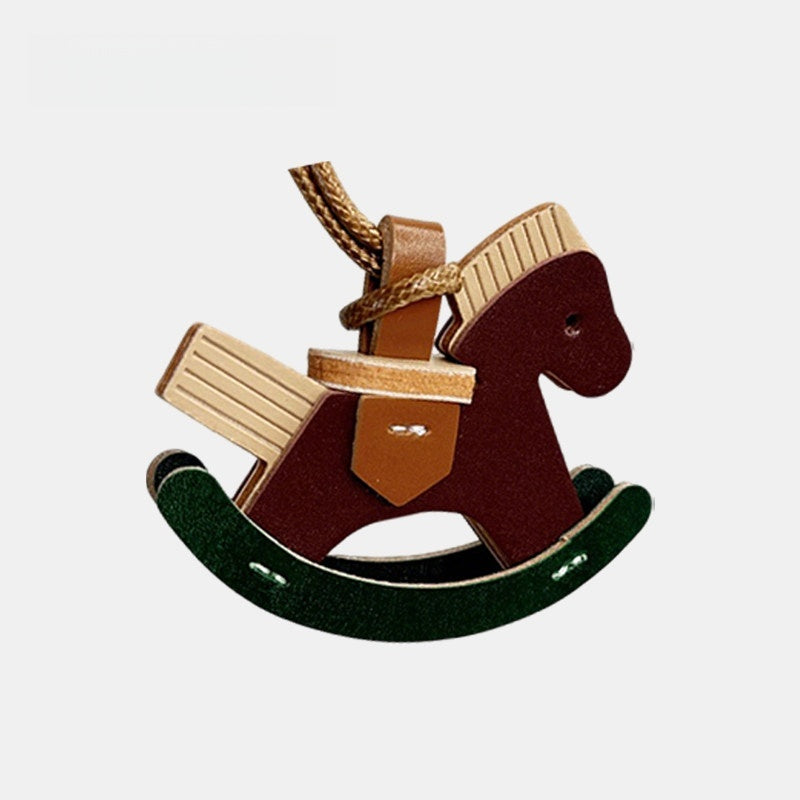 Rocking Horse Leather Bag Charm