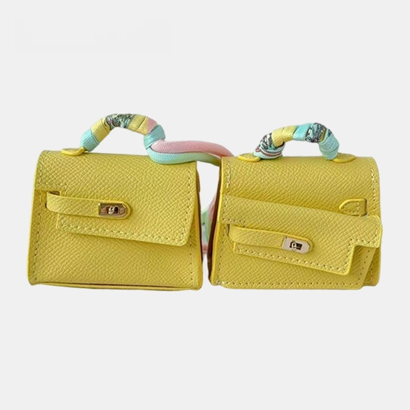 Elongated Mini Bag Leather Bag Charm