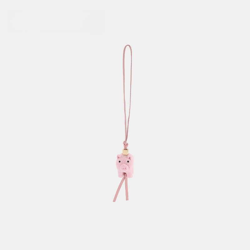 Little Pig Wool Felt Fluffy Bag Charm