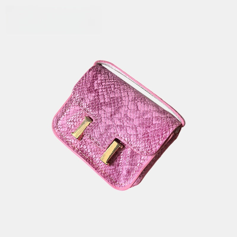 Mini Snake Grain Flap Bag Leather Bag Charm