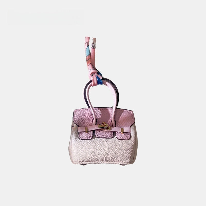 Mini House Bag Leather Bag Charm