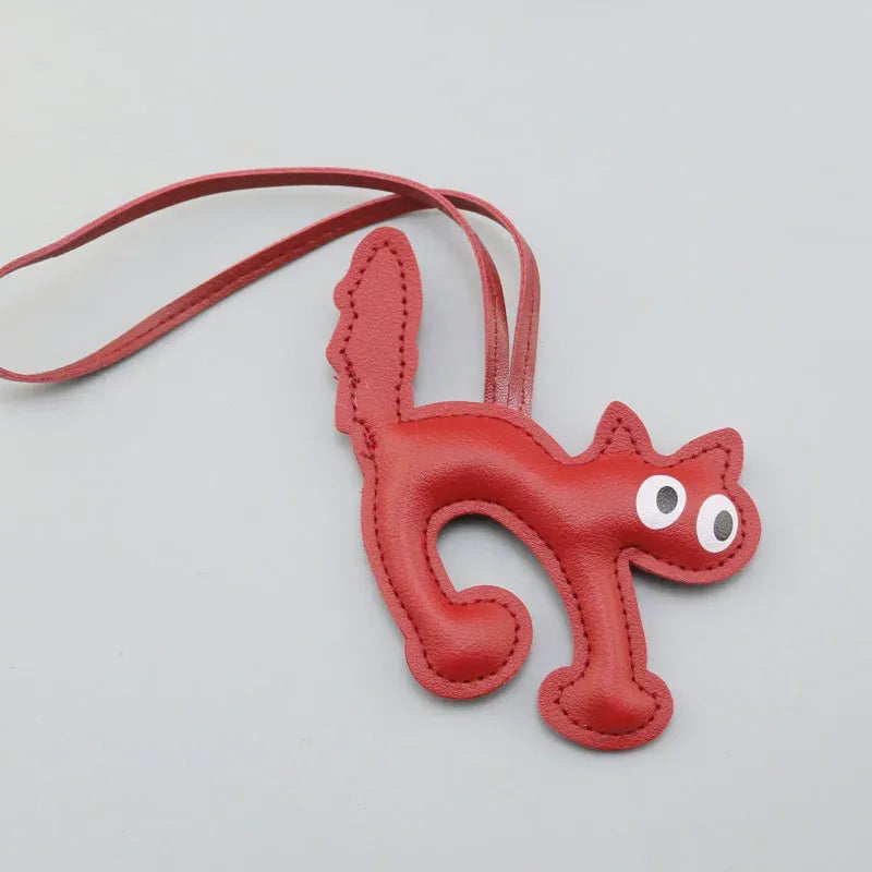 Little Cat Leather Bag Charm