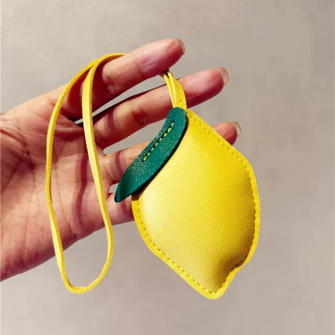 Lemon Leather Bag Charm