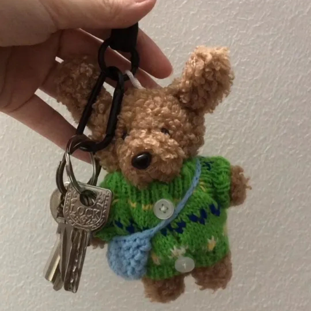 Teddy Bear Fluffy Bag Charm