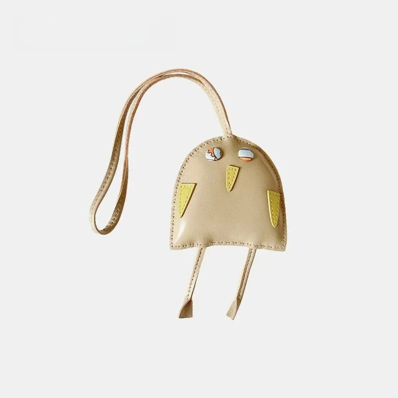 Owl Leather Bag Charm