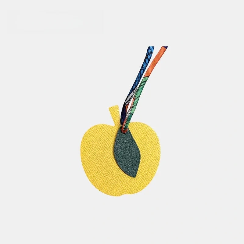 Apple Leather Bag Charm