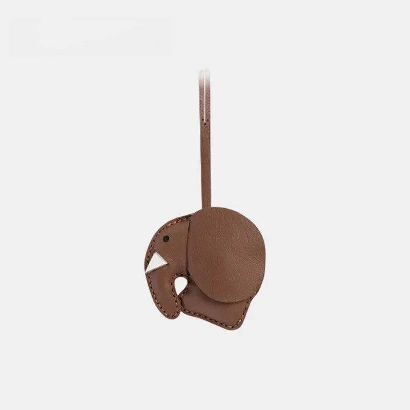 Double-Sided Little Elephant Leather Bag Charm