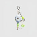 Badminton Racket Fluffy Bag Charm