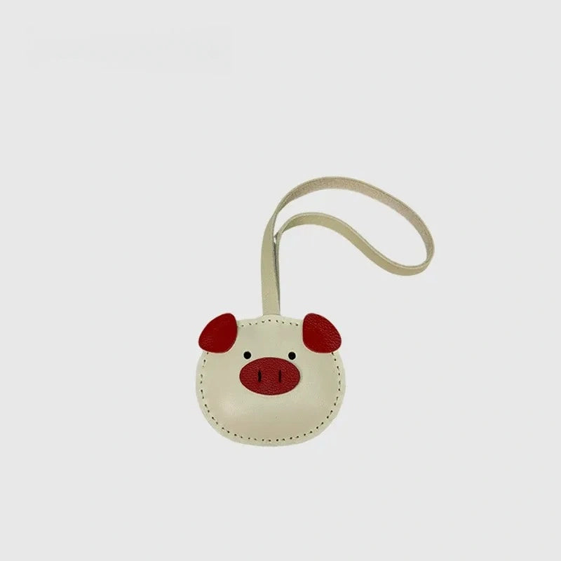 Popular Cute Pig Leather Bag Charm