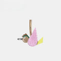 Hand-Stitched Flying Bird Leather Bag Charm