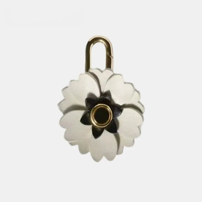 Mini Leather Flower Leather Bag Charm