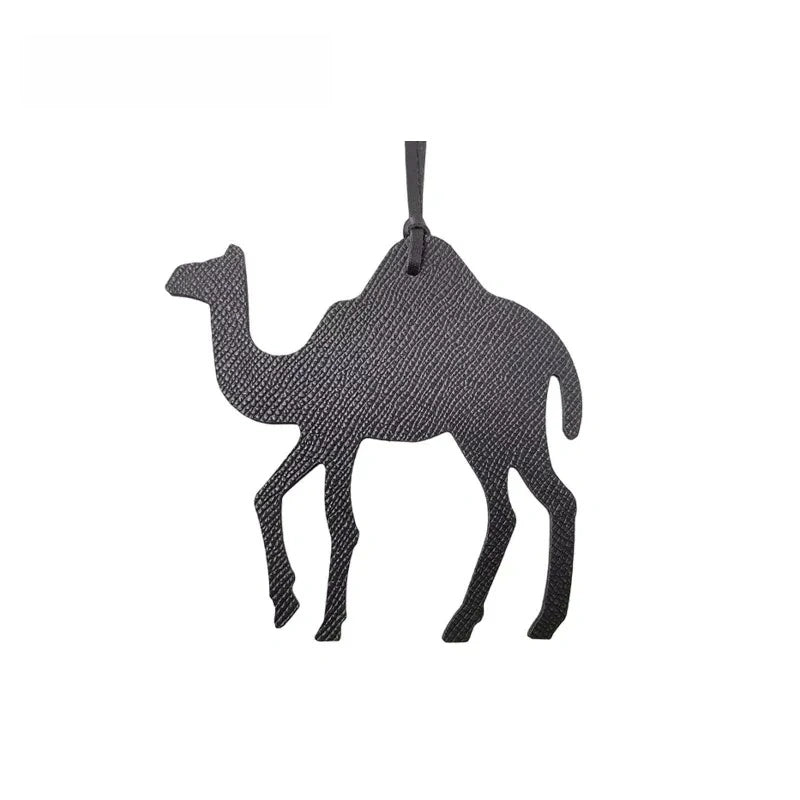 Camel Leather Bag Charm
